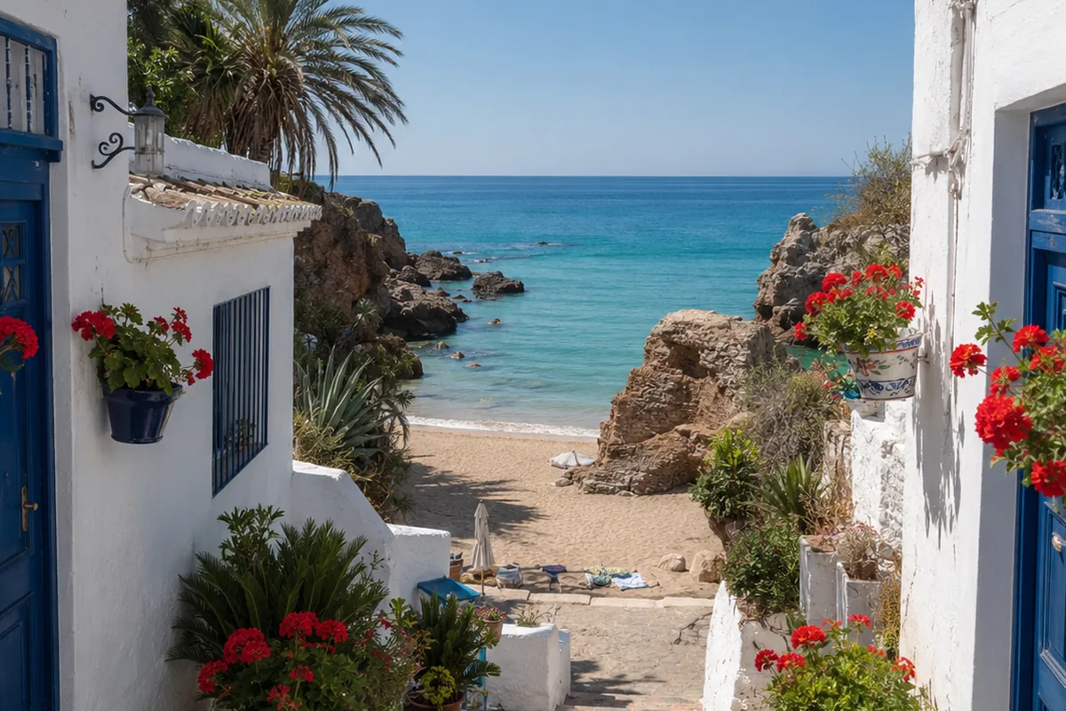 Acceso a la Playa de Calahonda en Nerja desde el centro